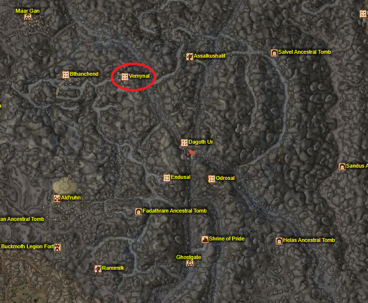 Vemynal Map Location